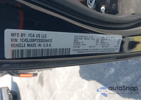 2025 Jeep Wagoneer L Series Ii 4X4 from USA, damaged, VIN 1C4SJSBP2SS534412